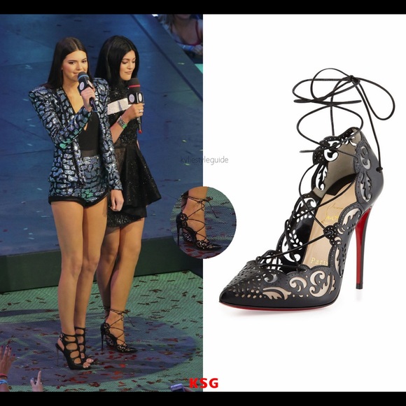Christin Louboutin Impera heel in Black seen on Kylie Jenner and Rihanna - Picture 7 of 7